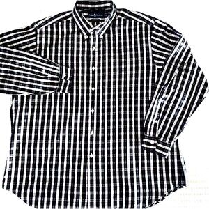 Ralph Lauren Navy Blue Plaid Classic Fit Men's Size 18 34/35 (2XL) Blue Pony